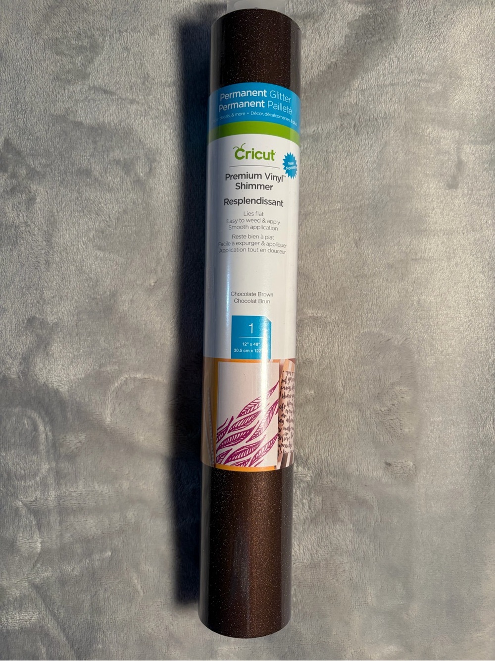 Cricut Premium Vinyl Shimmer in Chocolate Brown